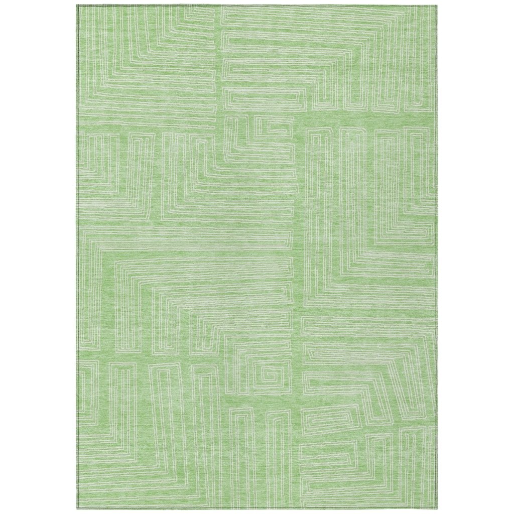 LOOMLAN Rugs Clayra Mint Washable Indoor-Outdoor Rug