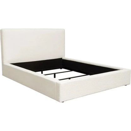 Cloud White Low Profile Bed Frame