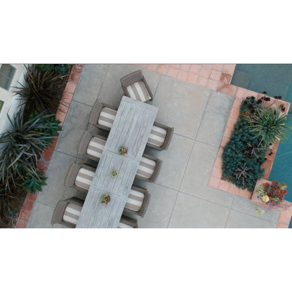 Coastal Leaf Extension Outdoor Dining Table - LOOMLAN - Sunset West - Outdoor Dining Tables