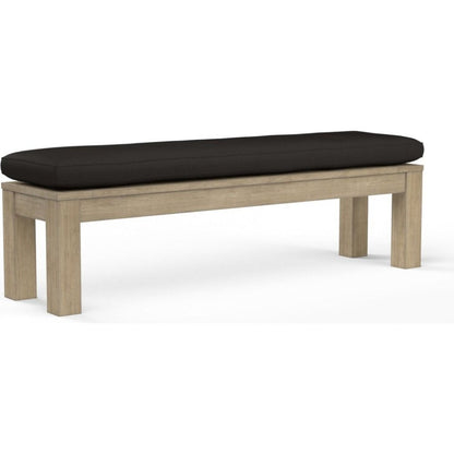 Coastal Teak Sunbrella Outdoor Dining Bench - LOOMLAN - Sunset West - Outdoor Benches