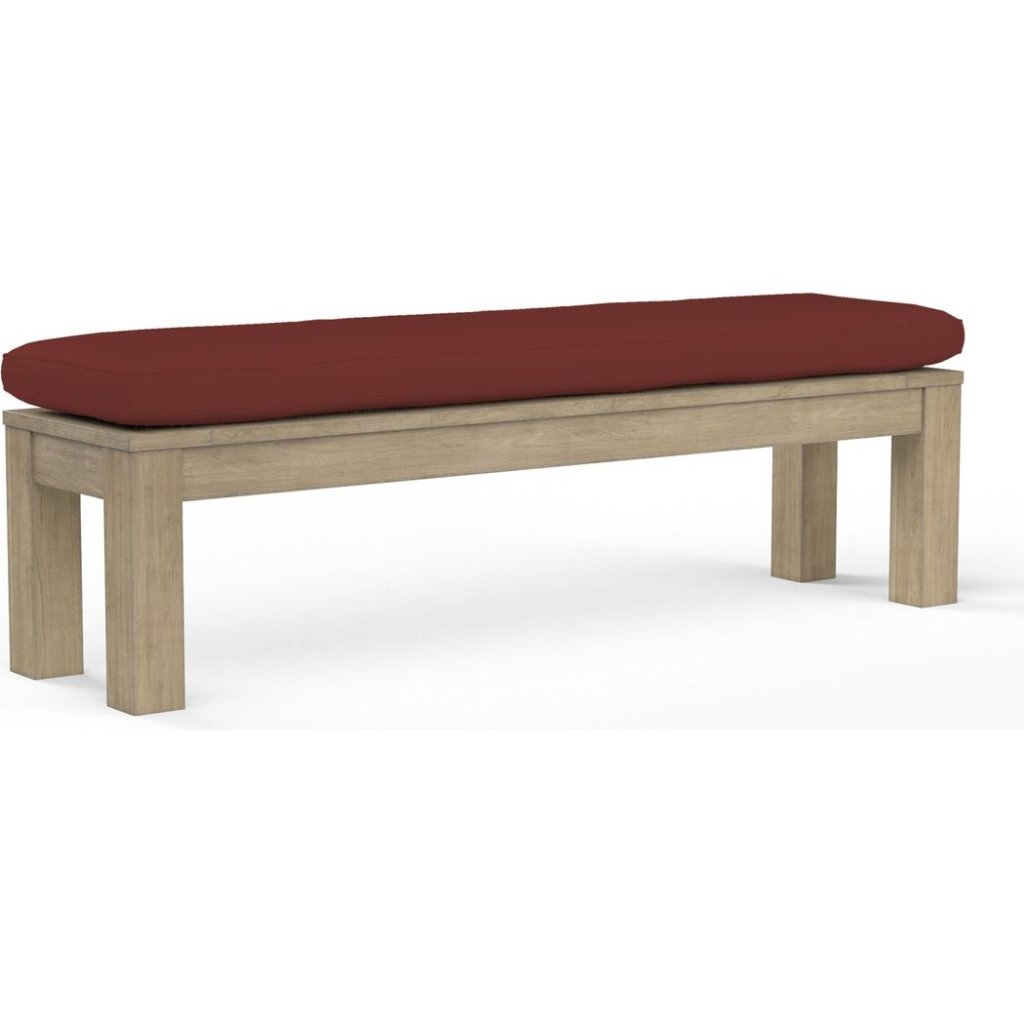 Coastal Teak Sunbrella Outdoor Dining Bench - LOOMLAN - Sunset West - Outdoor Benches