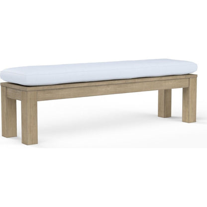 Coastal Teak Sunbrella Outdoor Dining Bench - LOOMLAN - Sunset West - Outdoor Benches