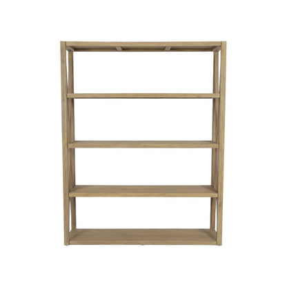 Coastal Teak Verticle X Outdoor Bookcase - LOOMLAN - Sunset West - Bookcases
