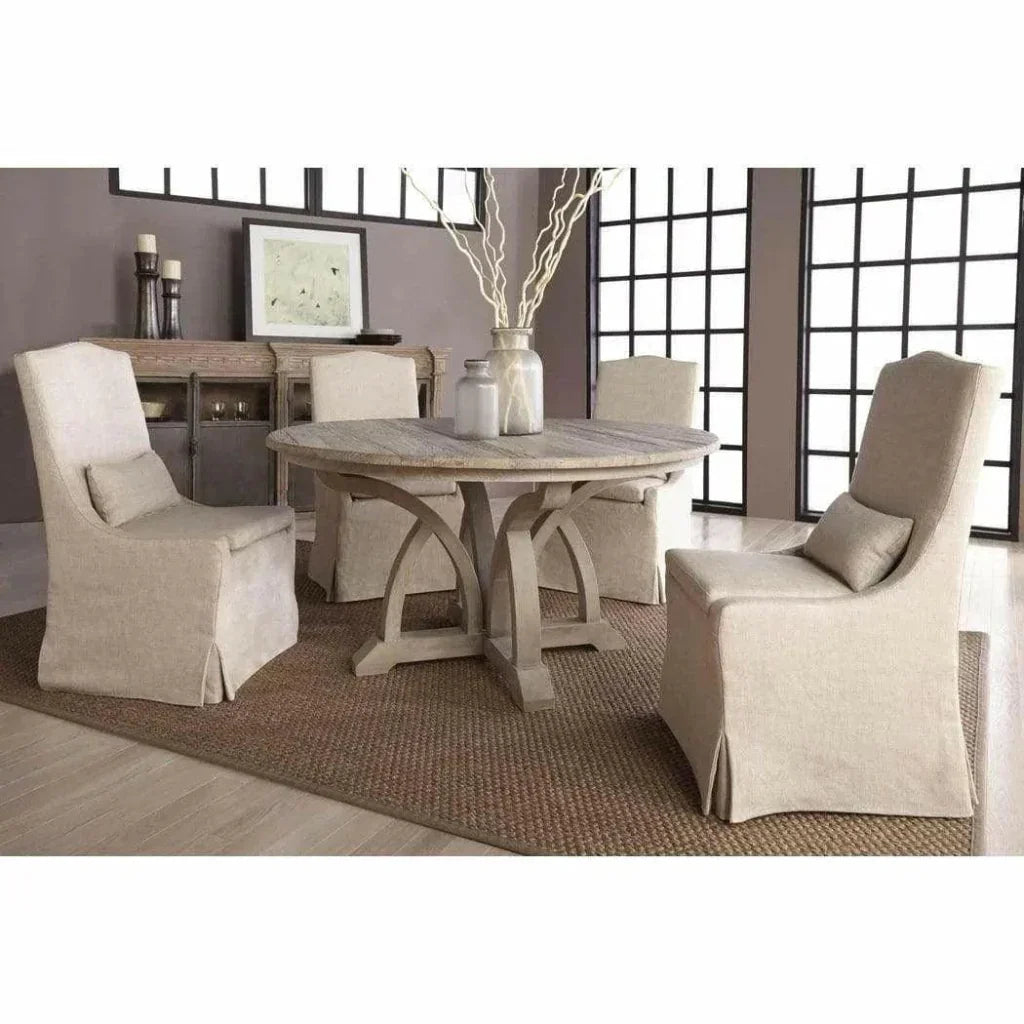 Colette Slipcover Dining Chair 2PC Bisque French Linen - LOOMLAN - Essentials For Living - Dining Chairs