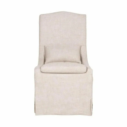 Colette Slipcover Dining Chair 2PC Bisque French Linen - LOOMLAN - Essentials For Living - Dining Chairs