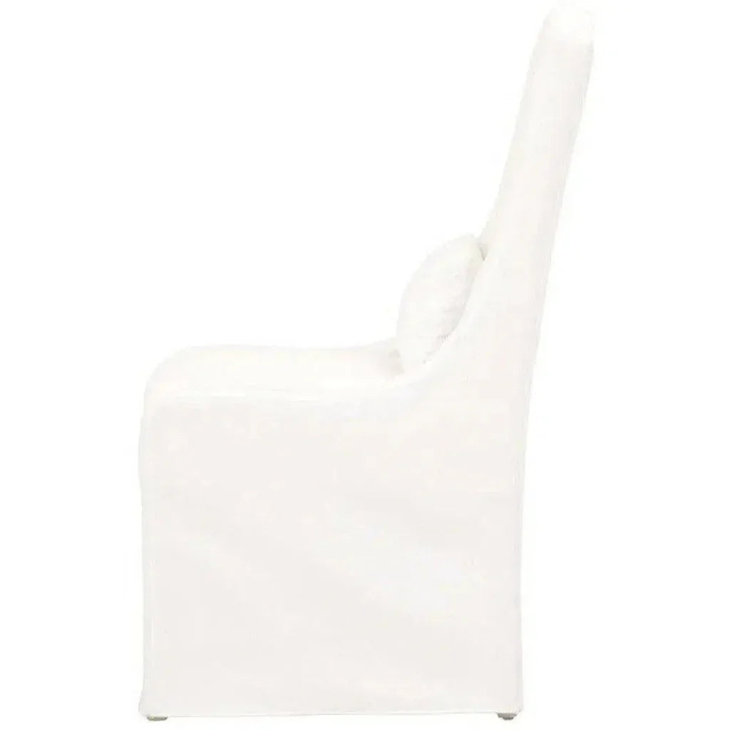 Colette Slipcover Dining Chair 2PC LiveSmart White - LOOMLAN - Essentials For Living - Dining Chairs