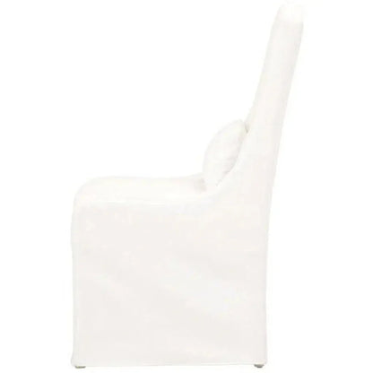 Colette Slipcover Dining Chair 2PC LiveSmart White - LOOMLAN - Essentials For Living - Dining Chairs