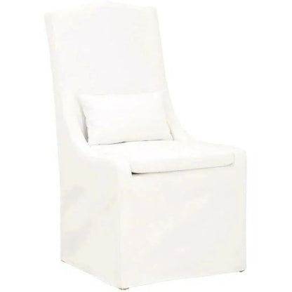 Colette Slipcover Dining Chair 2PC LiveSmart White - LOOMLAN - Essentials For Living - Dining Chairs