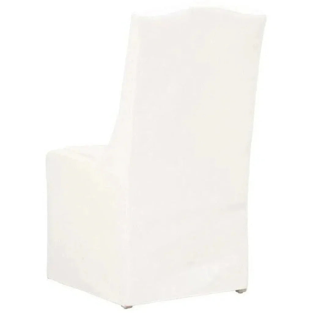 Colette Slipcover Dining Chair 2PC LiveSmart White - LOOMLAN - Essentials For Living - Dining Chairs