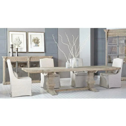 Colette Slipcover Dining Chair 2PC LiveSmart White - LOOMLAN - Essentials For Living - Dining Chairs