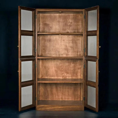 Noir Collins Glass Door Display Hutch