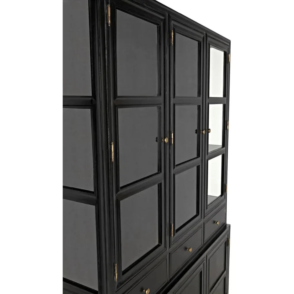 Colonial Wooden And Glass Hutch