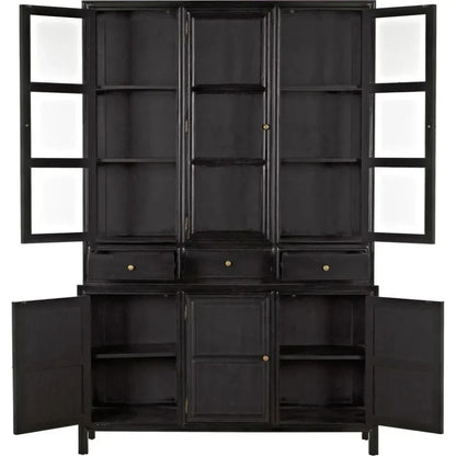 Colonial Wooden And Glass Hutch