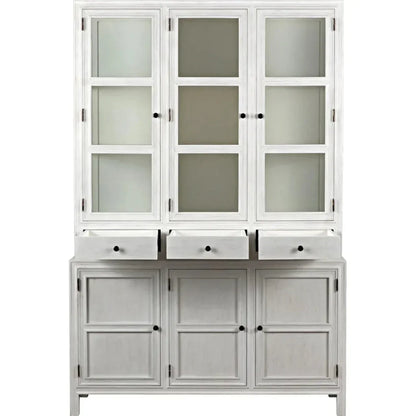 Colonial Wooden And Glass Hutch