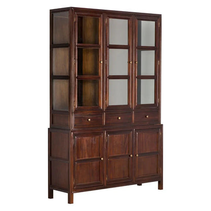 Colonial Wooden And Glass Hutch