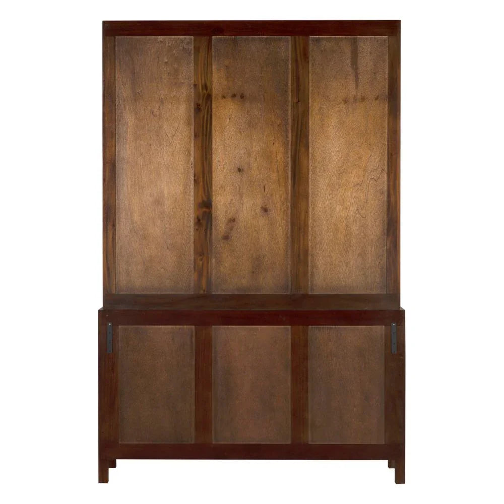 Colonial Wooden And Glass Hutch