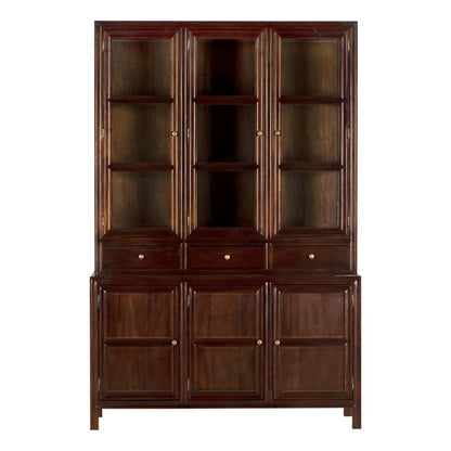 Colonial Wooden And Glass Hutch