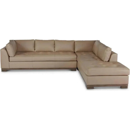 Colony Large Leather Sectional Couch Chaise