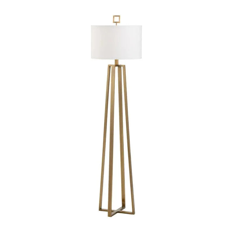 Wildwood Colson Open Geometric Based Brass Floor Lamp