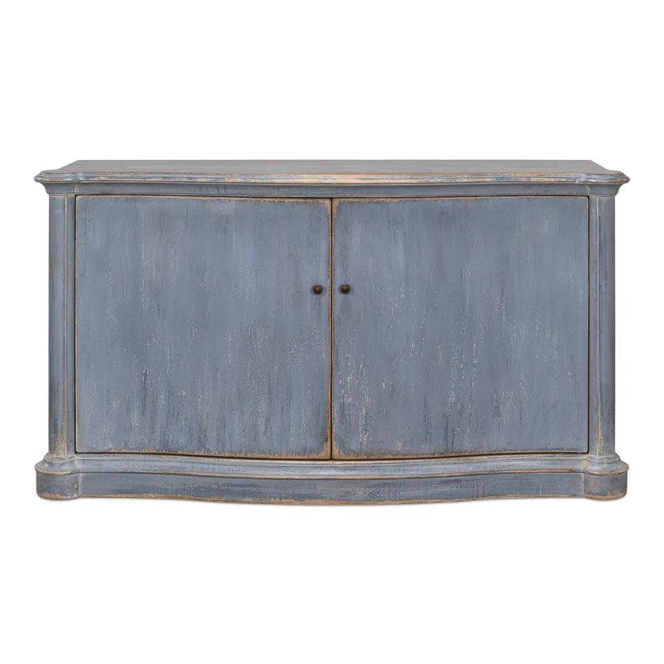 Columns Bowfront Sideboard Blue - LOOMLAN - Sarreid - Sideboards