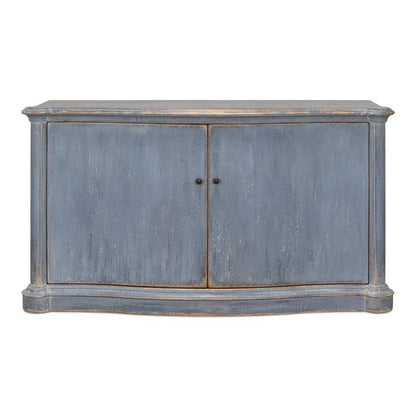 Columns Bowfront Sideboard Blue - LOOMLAN - Sarreid - Sideboards