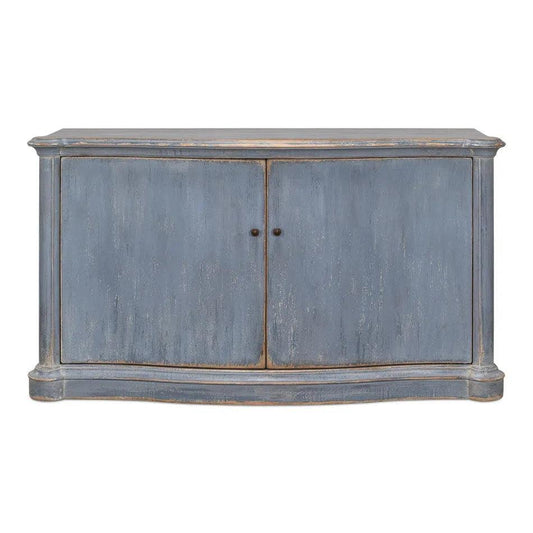 Sarreid Columns Bowfront Sideboard Blue