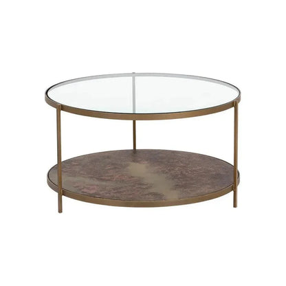 Concord Iron Framed Glass Top Coffee Table