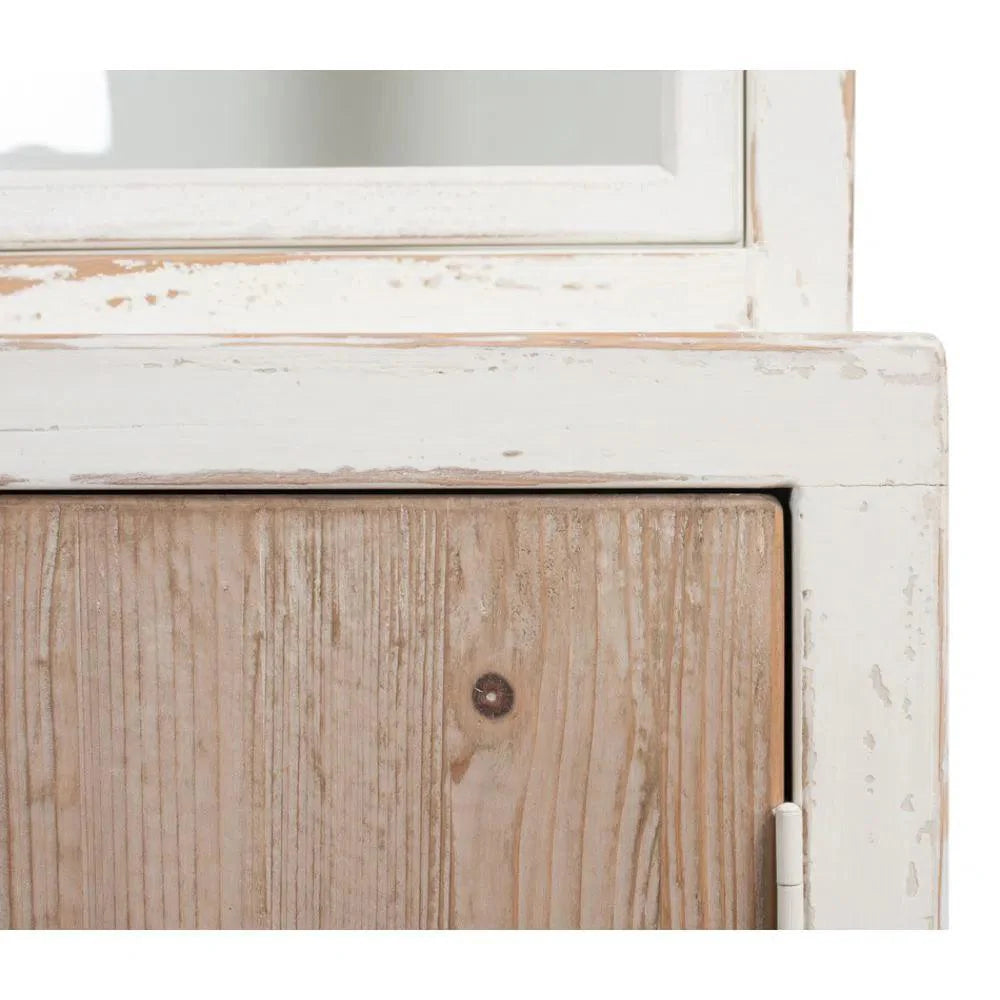 Connor Two - Tone Wood Bookcase With Cabinets - LOOMLAN - Sarreid - Buffets & Curios