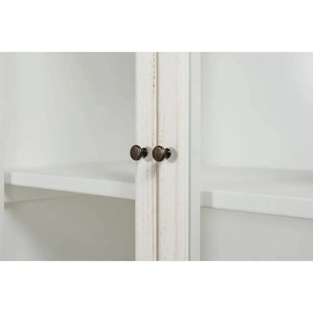 Connor Two - Tone Wood Bookcase With Cabinets - LOOMLAN - Sarreid - Buffets & Curios