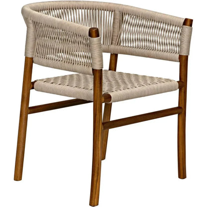 Conrad Chair, Teak with Woven Rope - LOOMLAN - Noir - Dining Chairs