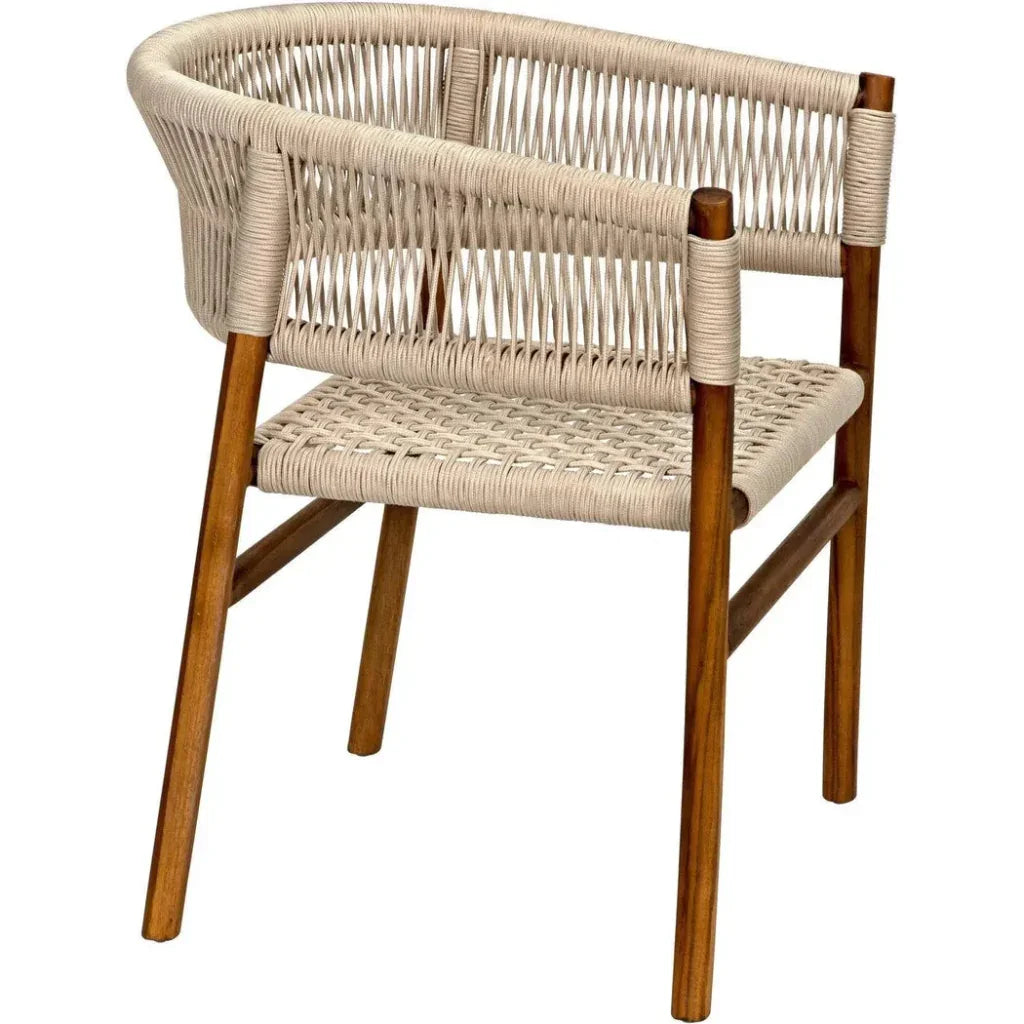Conrad Chair, Teak with Woven Rope - LOOMLAN - Noir - Dining Chairs