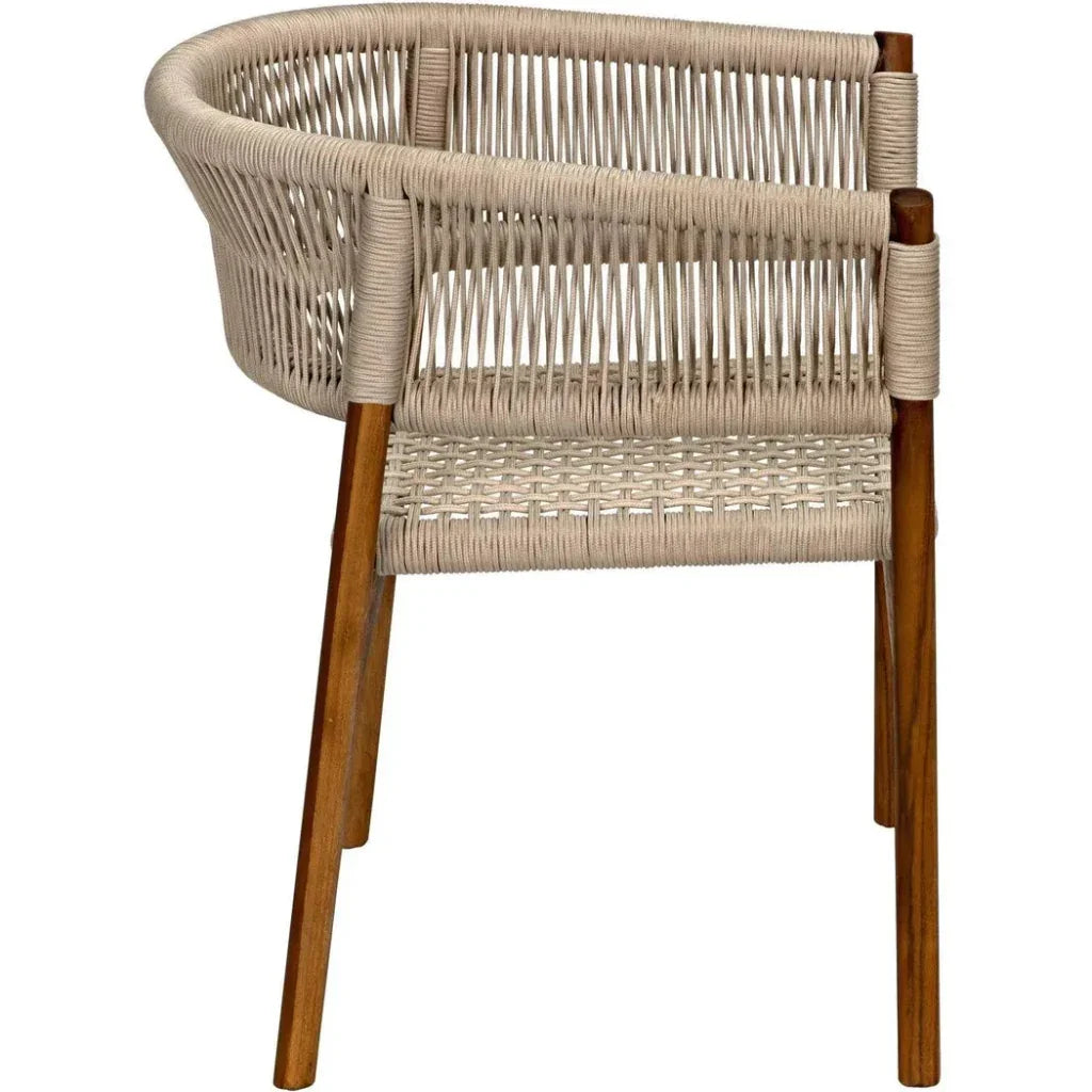 Conrad Chair, Teak with Woven Rope - LOOMLAN - Noir - Dining Chairs