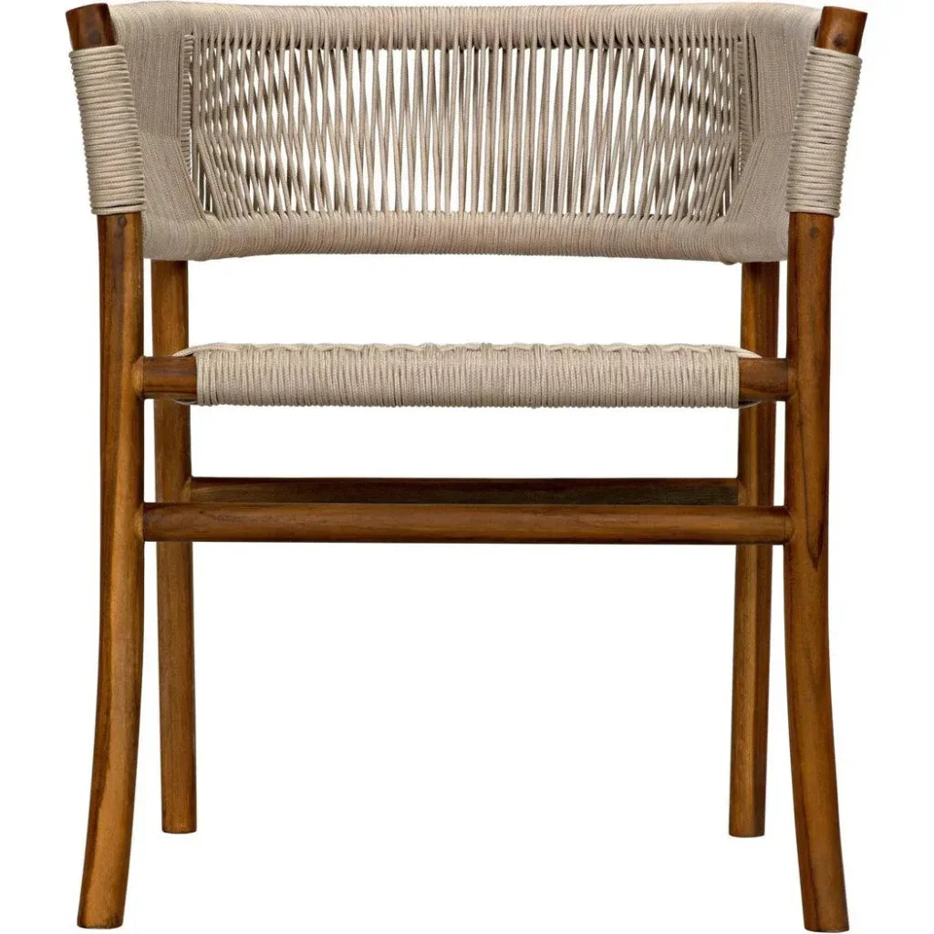 Conrad Chair, Teak with Woven Rope - LOOMLAN - Noir - Dining Chairs