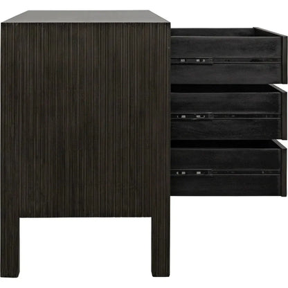 Noir Conrad Six Drawers Wood Dresser