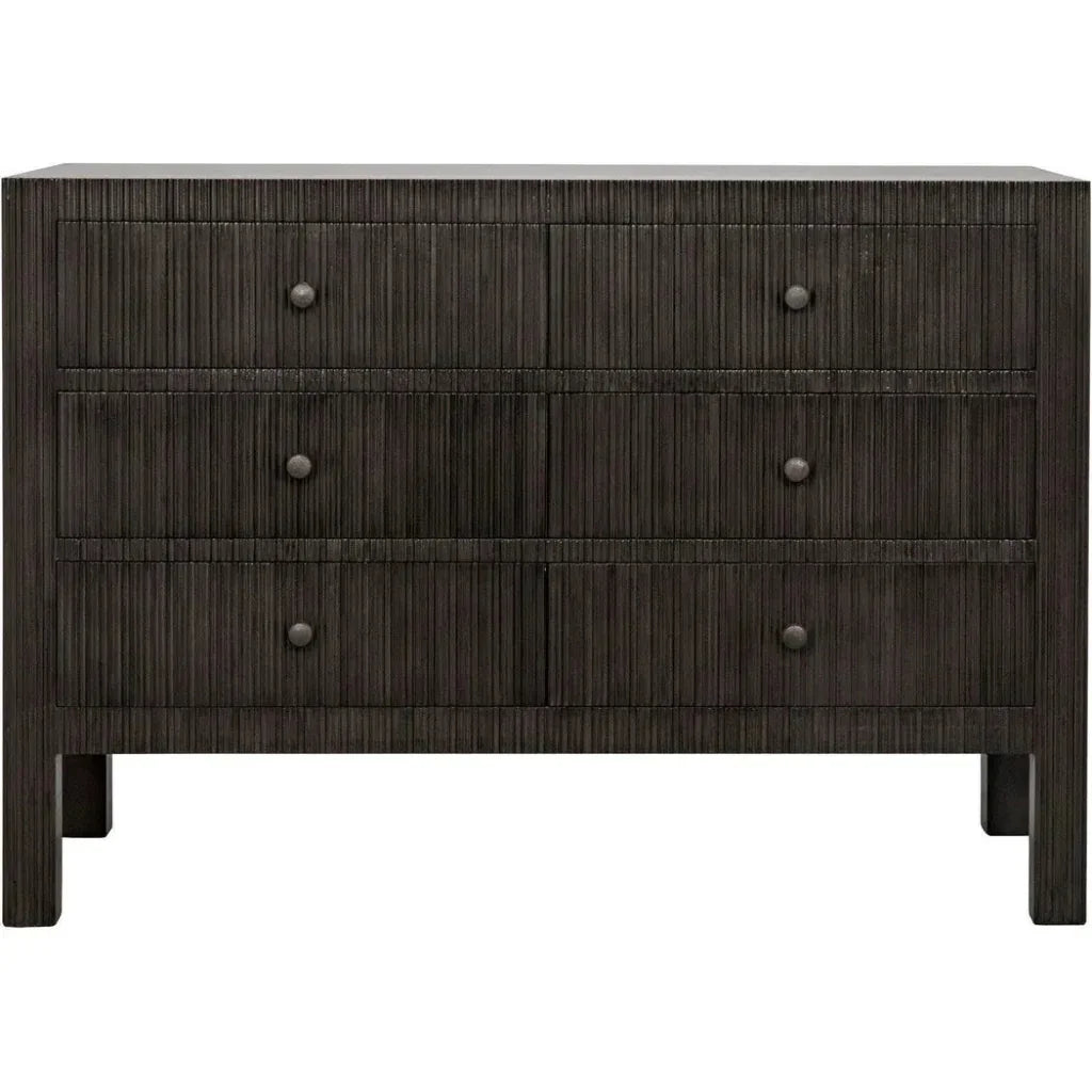 Noir Conrad Six Drawers Wood Dresser