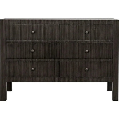 Noir Conrad Six Drawers Wood Dresser