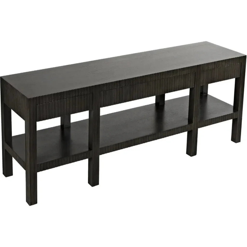 Noir Conrad Wood Drawers Console Table