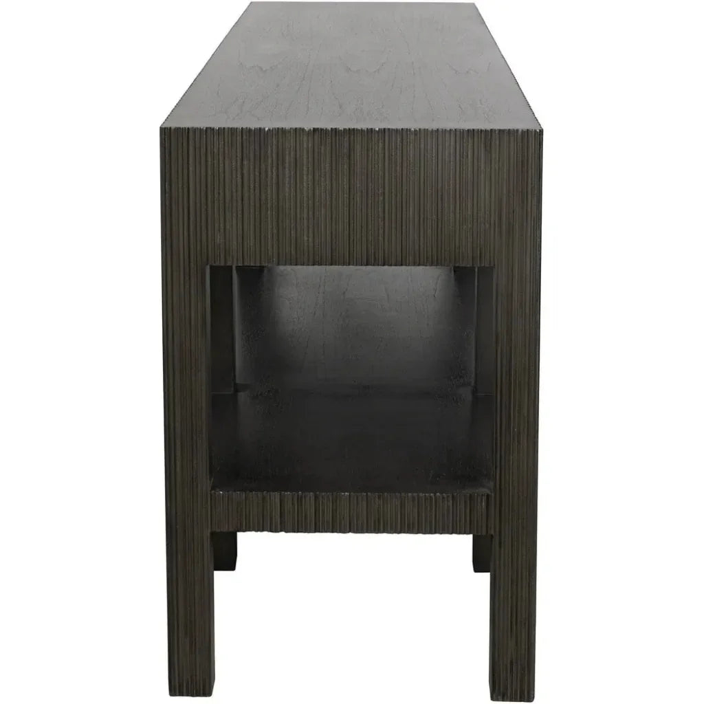 Noir Conrad Wood Drawers Console Table