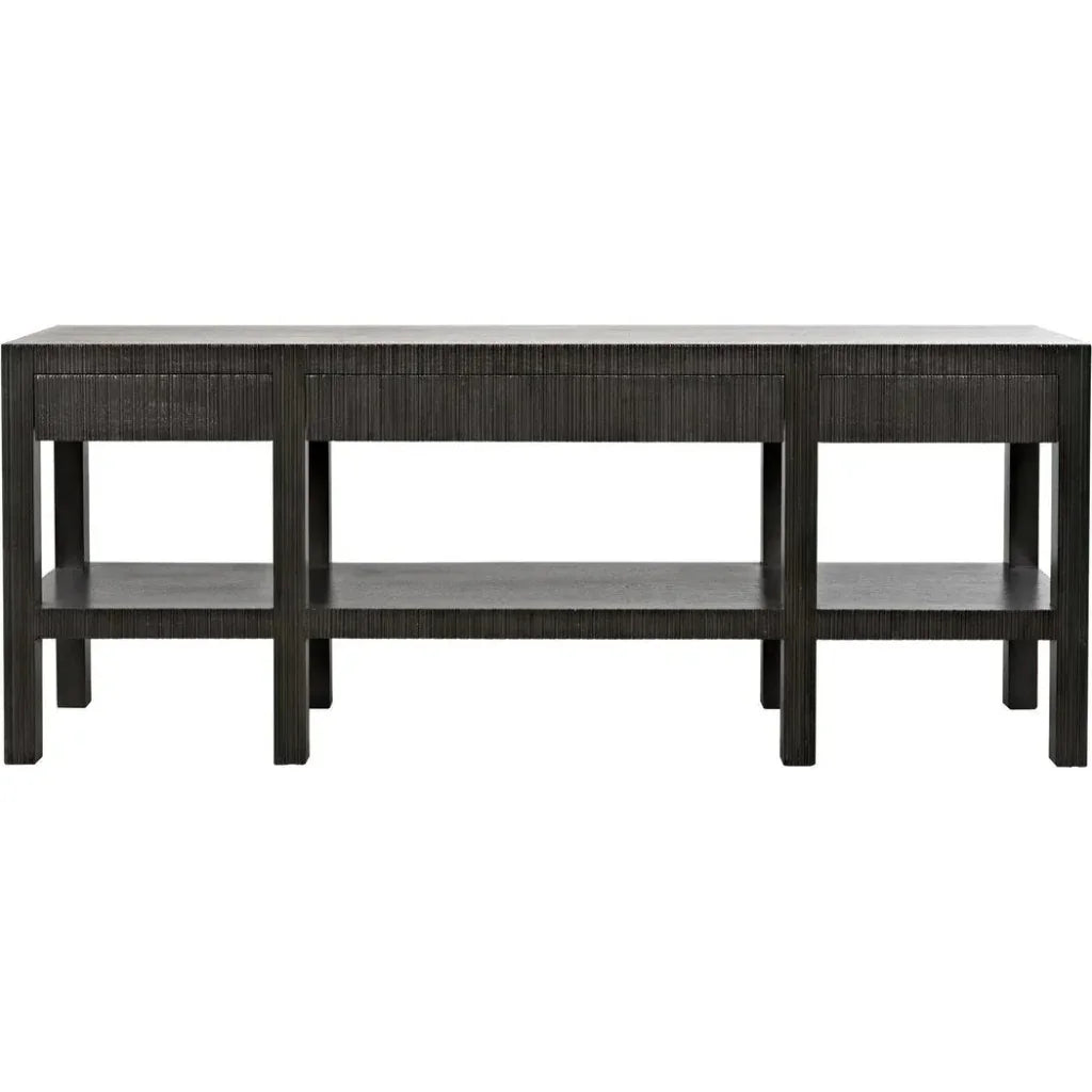 Noir Conrad Wood Drawers Console Table