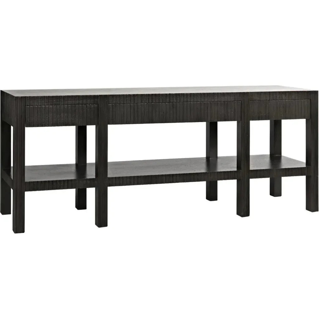 Noir Conrad Wood Drawers Console Table
