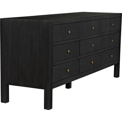 Noir Conrad Nine Drawers Wood Dresser