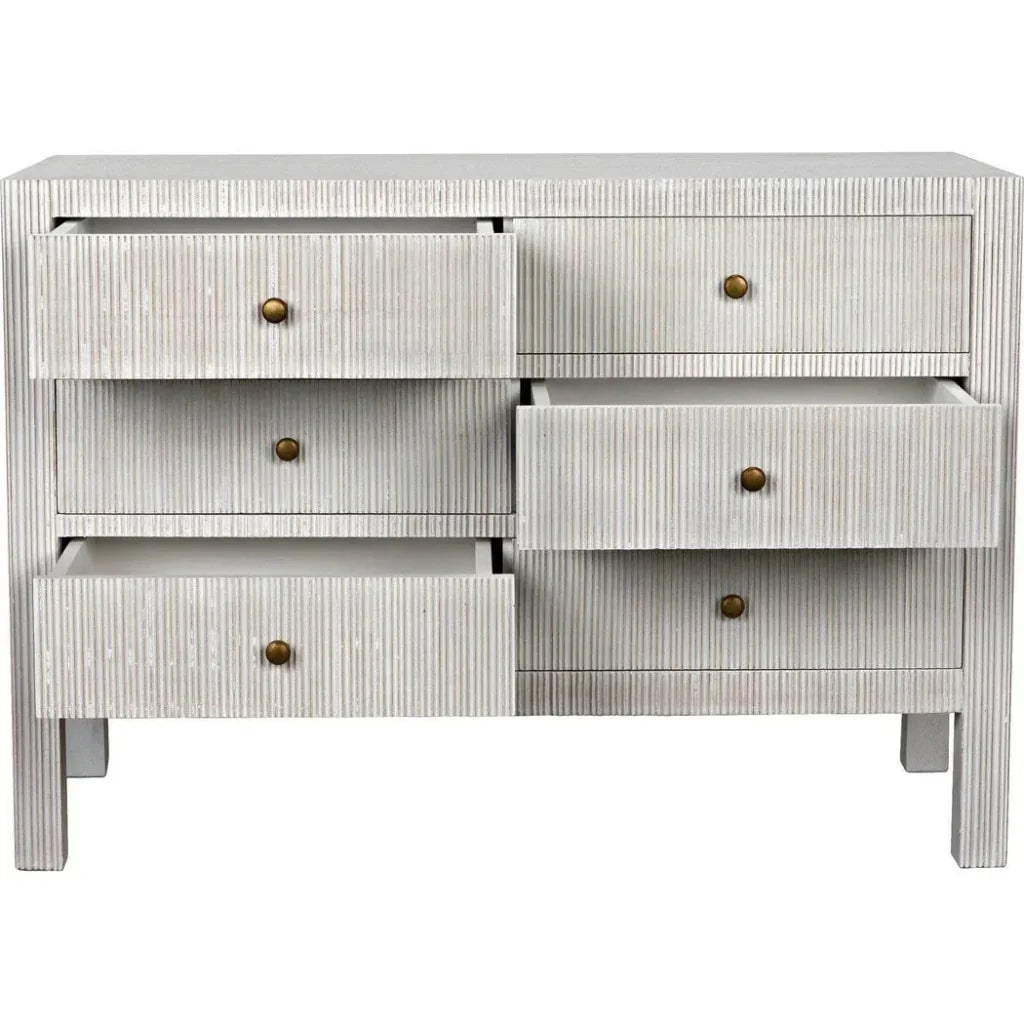 Noir Conrad Six Drawers Wood Dresser
