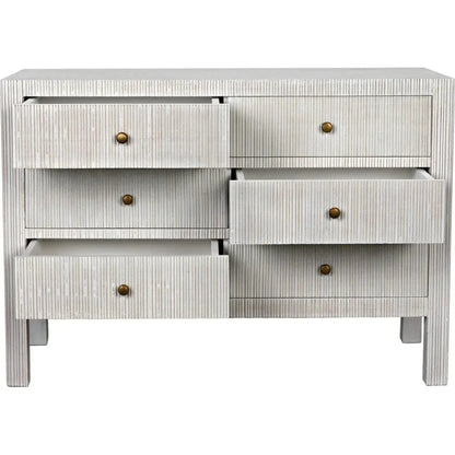 Noir Conrad Six Drawers Wood Dresser