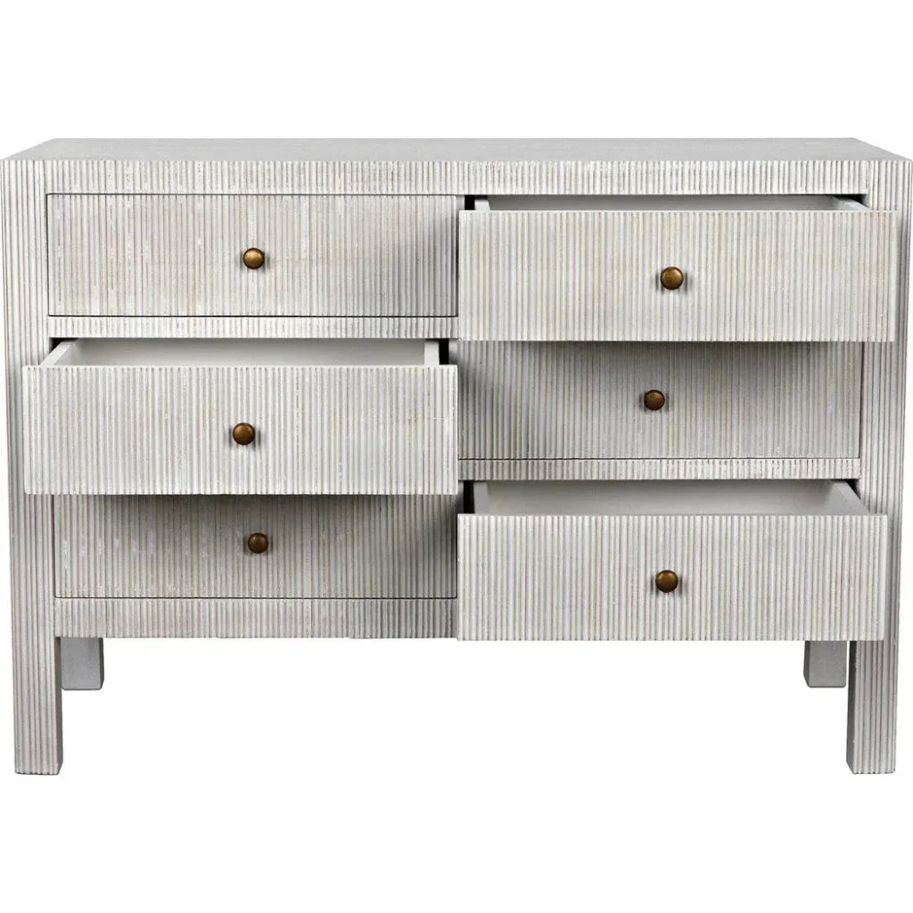 Noir Conrad Six Drawers Wood Dresser