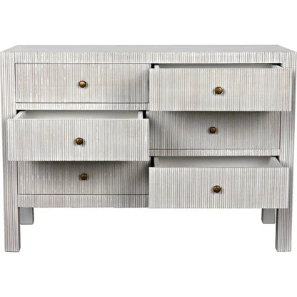 Noir Conrad Six Drawers Wood Dresser
