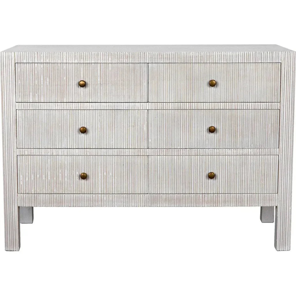 Noir Conrad Six Drawers Wood Dresser