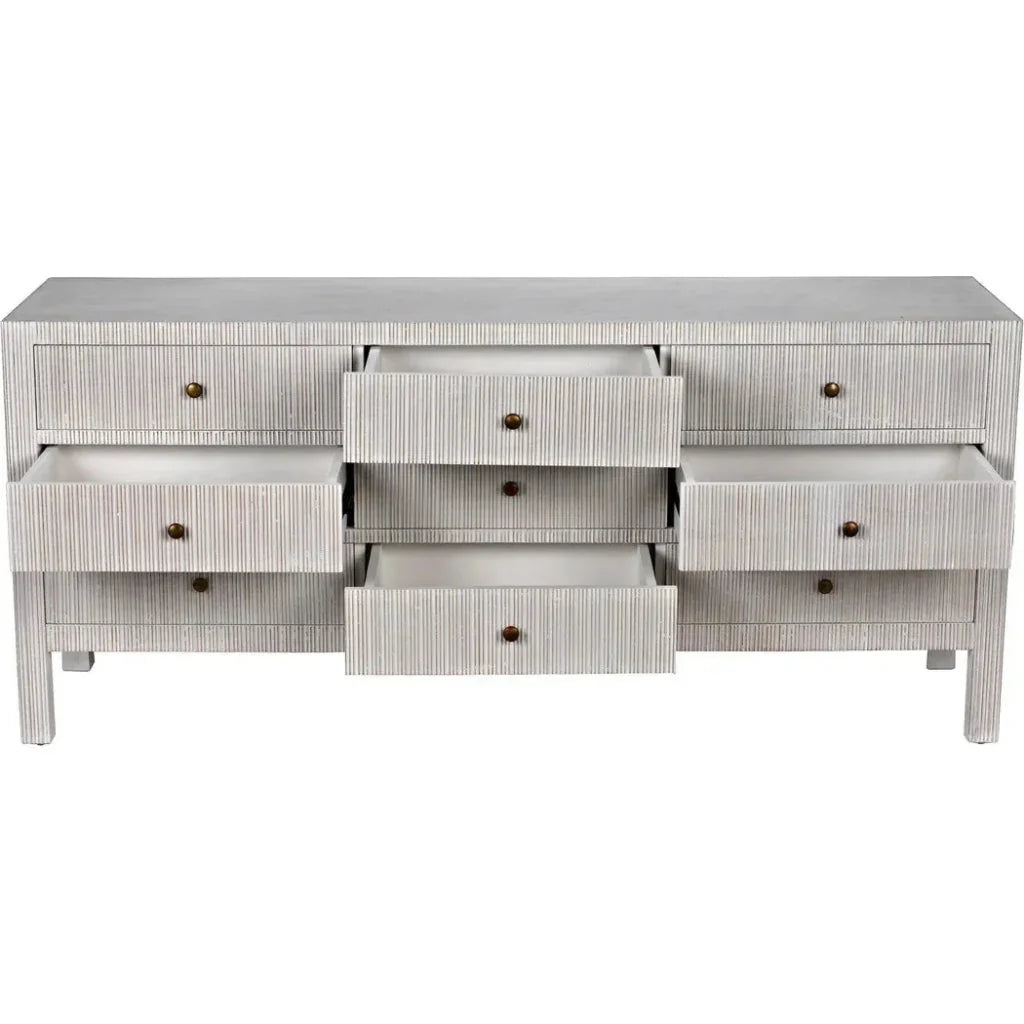 Noir Conrad Nine Drawers Wood Dresser