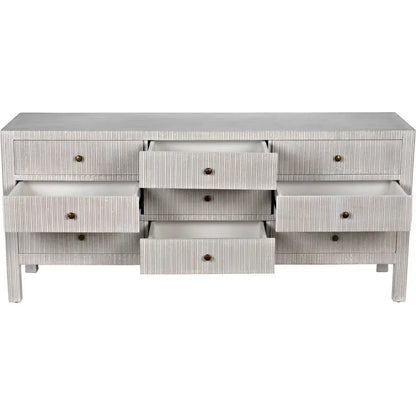 Noir Conrad Nine Drawers Wood Dresser