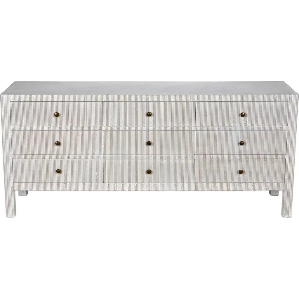 Noir Conrad Nine Drawers Wood Dresser