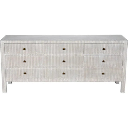 Noir Conrad Nine Drawers Wood Dresser